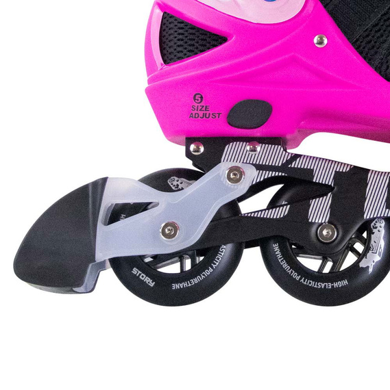 Rolki regulowane Story Motion Adjustable Inline Skates Różowo-Czarny