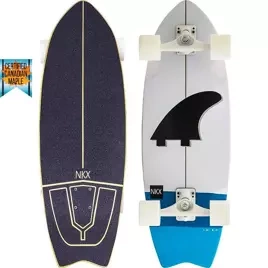 Surfskate Deskorolka Do Surfingu NKX Maverick Tahiti White-Blue 30"