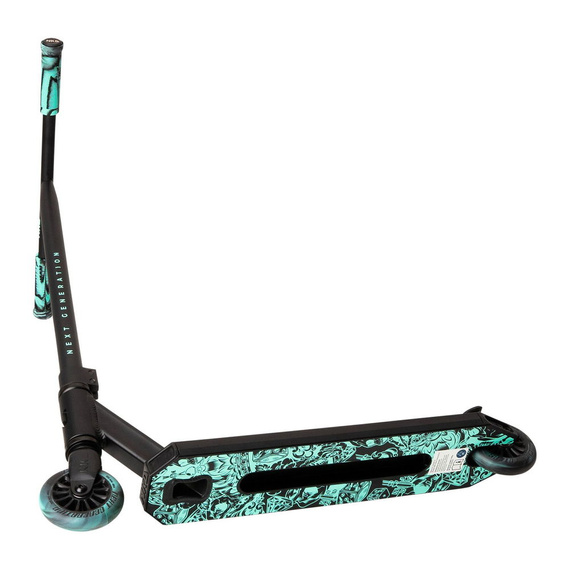 Hulajnoga Wyczynowa Aluminiowa Lekka dla młodych riderów NKD Next Generation Czarno-Miętowy wys. 79,4 cm