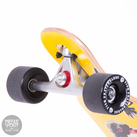 Fish Skateboards Viva La Cuba Silver Black Longboard 89cm