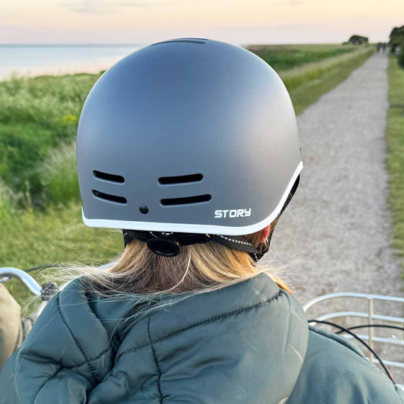 Kask Story Retro Certified Helmet Szary