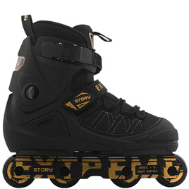 Rolki Agresywne Story Inline Aggressive Skates Czarno-Złoty