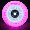 Świecące kółka z łożyskami do rolek Story Inline Skates Wheels Różowy LED 64 mm (8 szt.)