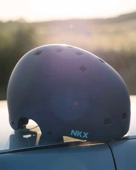 Kask Na Deskorolkę Hulajnogę NKX Brain Saver Granatowo-Miętowy
