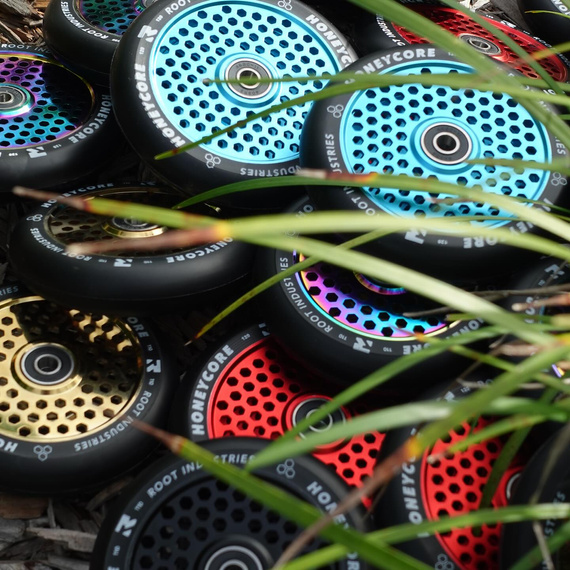 Koła do Hulajnogi Root Industries Honeycore Black Pro Scooter Wheels 2-Pack Czerwony 120 mm (2 szt.)