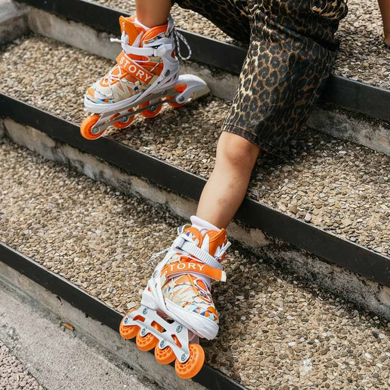 Rolki regulowane Story Spike Adjustable Inline Skates Granatowy LED