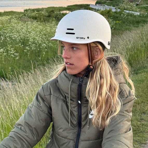 Kask Story Retro Certified Helmet Biały