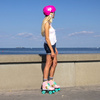 Kask Na Deskorolkę Hulajnogę NKX Brain Saver Flower Różowo-Biały