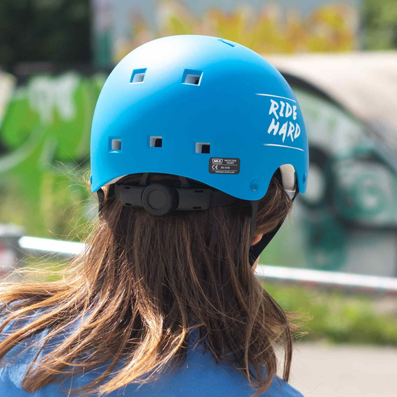 Kask Na Deskorolkę Hulajnogę NKX Brain Saver Niebieski Ride Hard