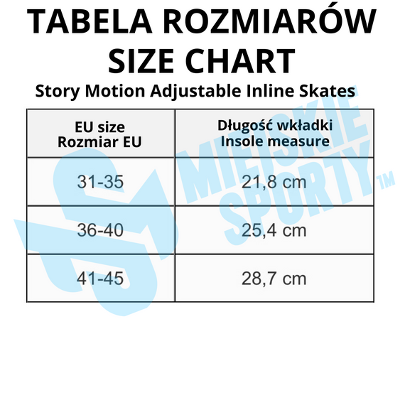 Rolki regulowane Story Motion Adjustable Inline Skates Tęczowo-Czarny