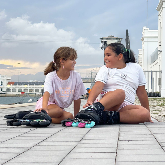 Rolki regulowane Story Motion Adjustable Inline Skates Tęczowo-Czarny