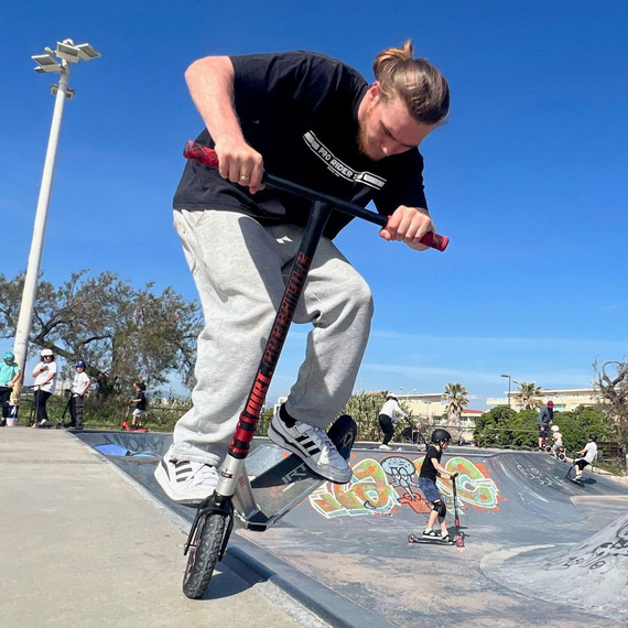 Terenowa Hulajnoga Wyczynowa Story Dirt Freestyle Scooter Czarno-Żółty 89,9 cm
