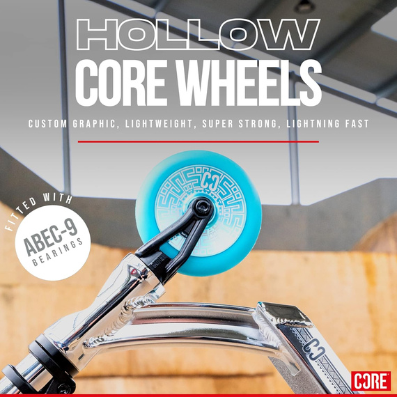 Hulajnoga Wyczynowa CORE CL1 Complete Stunt Scooter Chrome-Turkusowy wys. 85 cm