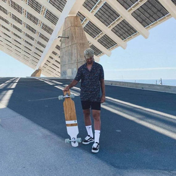 Longboard Drop-Thru dla Początkujących NKX Canadiens Olive Longboard 38.58"