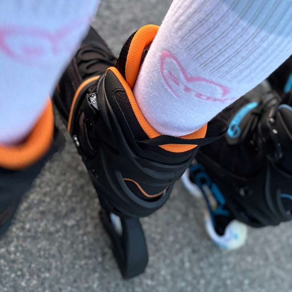 Rolki regulowane Story Fusion Adjustable Inline Skates Pomarańczowy LED