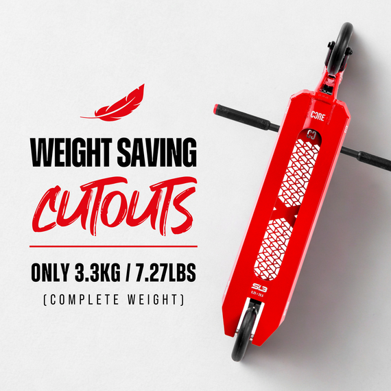 Hulajnoga Wyczynowa CORE SL3 Complete Stunt Scooter Czerwono-Czarny wys. 92,5 cm