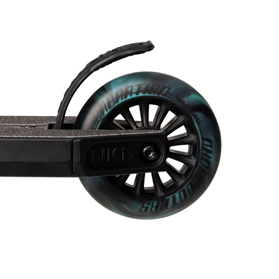 Hulajnoga Wyczynowa Aluminiowa Lekka dla młodych riderów NKD Next Generation Czarno-Miętowy wys. 79,4 cm