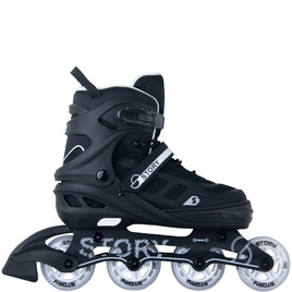 Rolki regulowane Story Fusion Adjustable Inline Skates Czarno-Biały