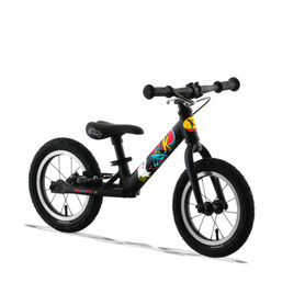Lekki rowerek biegowy dla dzieci KUbikes 12 Czarny Komiks