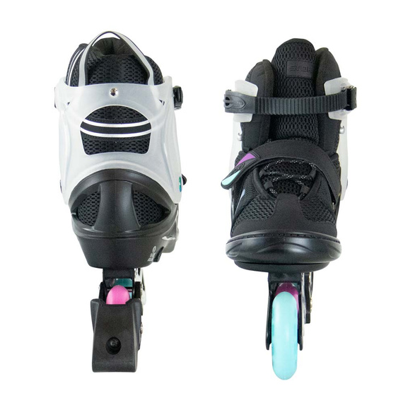 Rolki regulowane Story Motion Adjustable Inline Skates Czarno-Niebiesko-Różowy