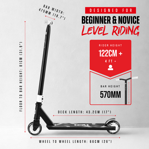 Hulajnoga Wyczynowa CORE CA1 Complete Stunt Scooter Czarny wys. 81 cm