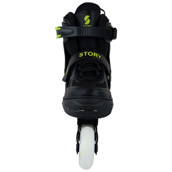 Rolki regulowane Story Midnight Adjustable Inline Skates Czarno-Żółty LED