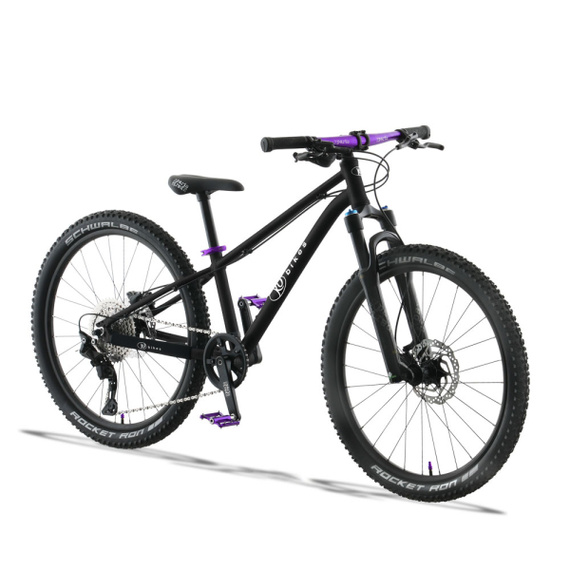 Lekki rower dla dzieci KUbikes 24S DISC Czarno-Fioletowy