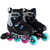 Rolki regulowane Story Motion Adjustable Inline Skates Czarno-Niebiesko-Różowy