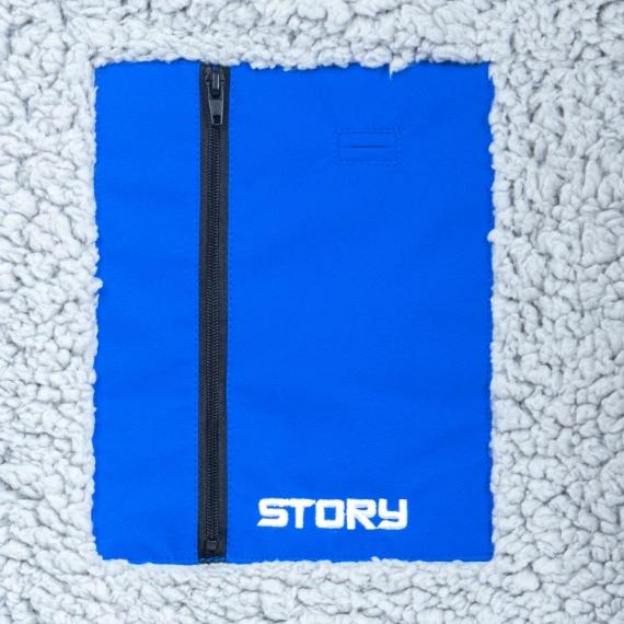 Poncho Ponczo Kurtka Story Change Robe Niebieski