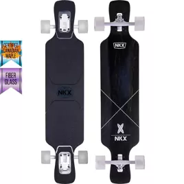 Longboard NKX Signature Fiberglass z Włóknem Szklanym Czarny 101 cm