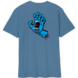 SANTA CRUZ koszulka Screaming Hand Chest Szaro niebieski