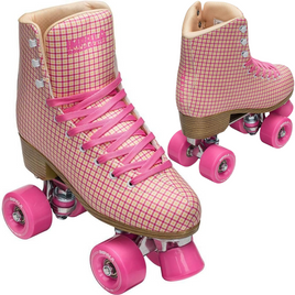 Wrotki Impala Quad Skate Pink Tartan