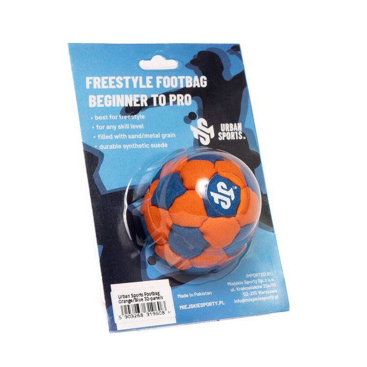 Pomarańczowa piłka do footbag klasyka sportu MiejskieSporty