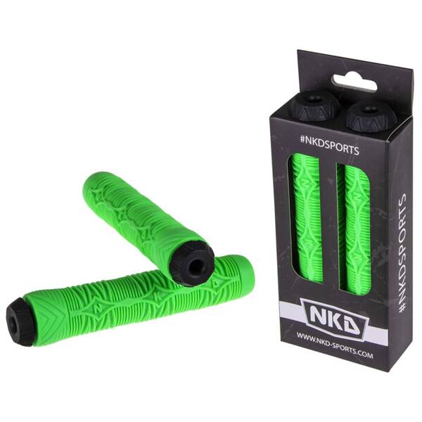 Gripy Rączki do Hulajnogi Wyczynowej NKD Diamond Scooter Hand Grips Neogreen 165 mm