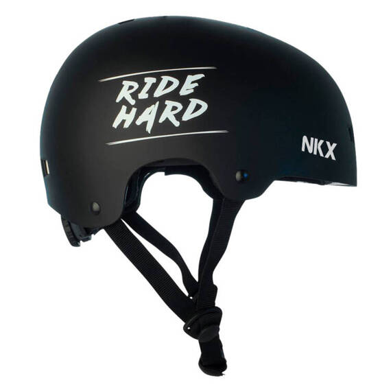 Kask Na Deskorolkę Hulajnogę NKX Brain Saver Czarny Ride Hard S