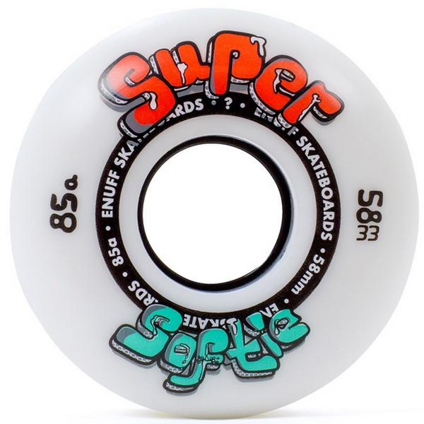 Kółka do deskorolki ENUFF Super Softie Wheels 58 mm Biały