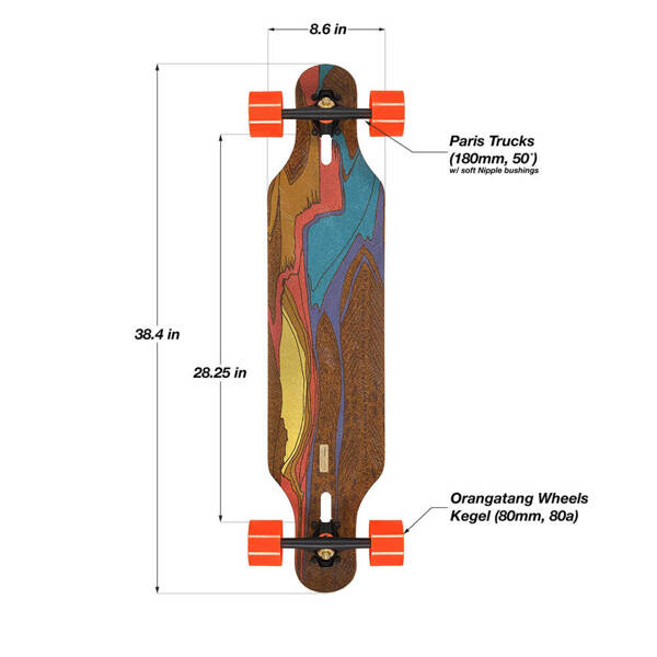 Longboard Loaded Icarus Deluxe 38,4″ Flex 1