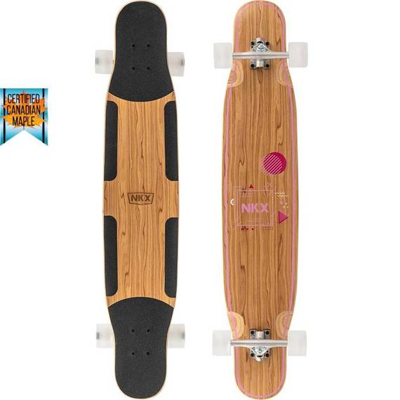 Longboard do dancingu NKX Geometric Olive Pink 112 cm