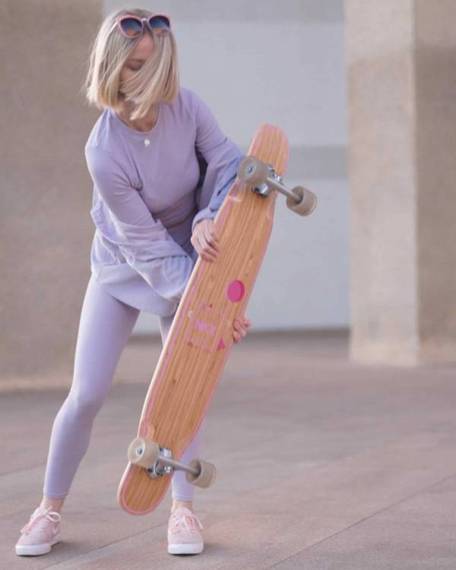 Longboard do dancingu NKX Geometric Olive Pink 112 cm