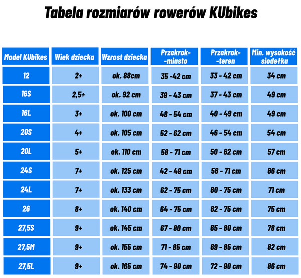 Superlekki rower dla dzieci KUbikes 16S 2-biegowy Czarno-Niebieski