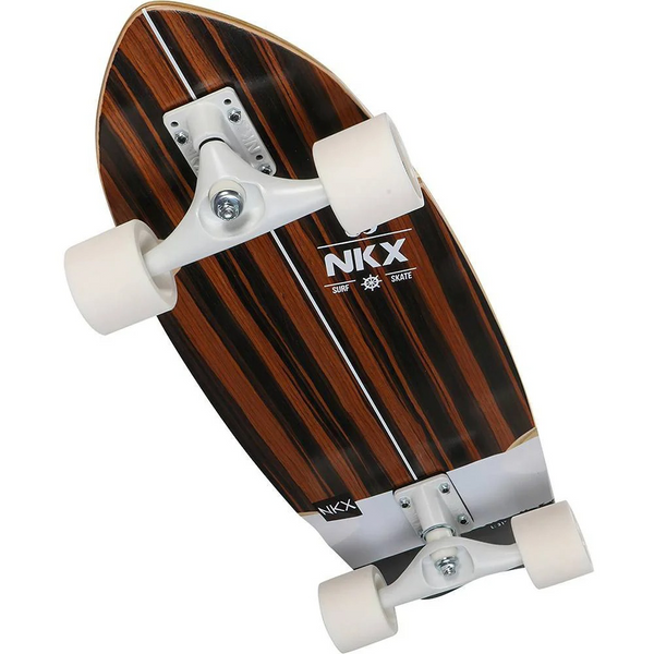 Surfskate Deskorolka do Surfingu NKX Maverick Czarno-Brązowy Heban 31"