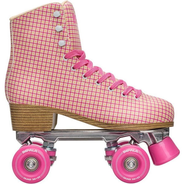 Wrotki Impala Quad Skate Pink Tartan