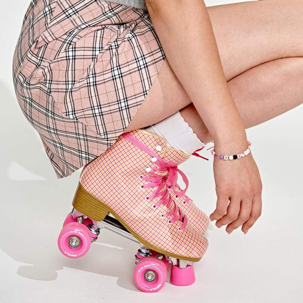 Wrotki Impala Quad Skate Pink Tartan