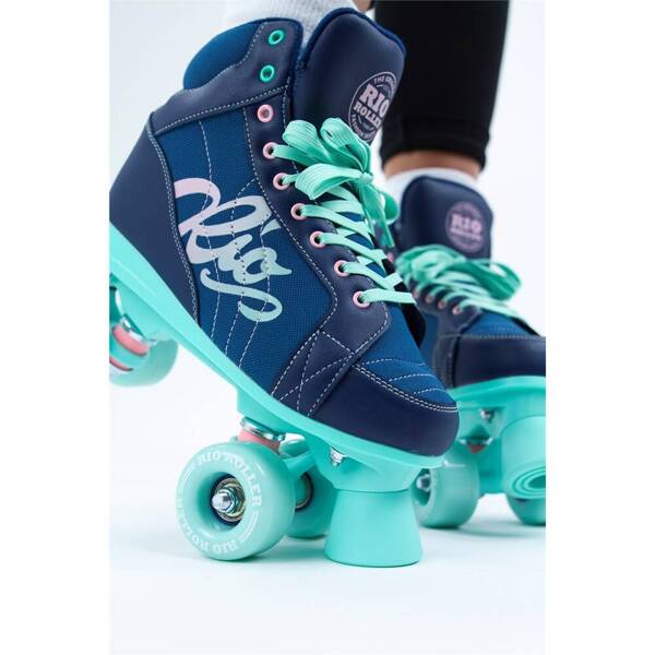 Wrotki RIO ROLLER LUMINA QUAD SKATES Granatowo-Miętowy