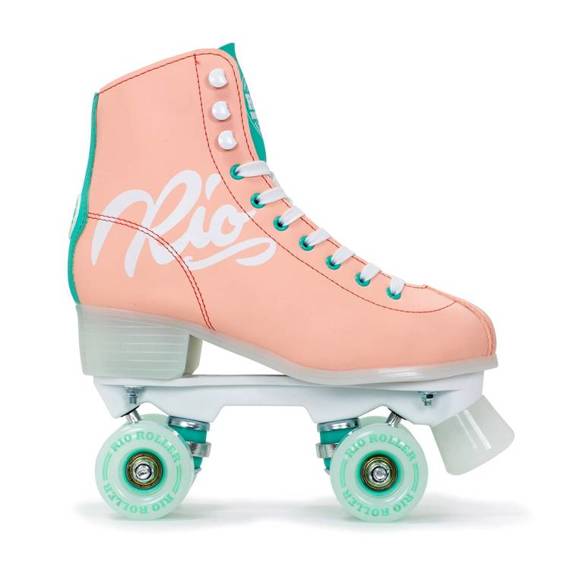 Wrotki RIO ROLLER Script Quad Skates Brzoskwiniowe