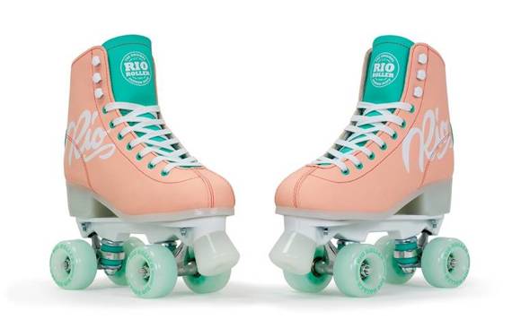 Wrotki RIO ROLLER Script Quad Skates Brzoskwiniowe