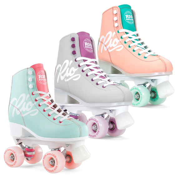 Wrotki RIO ROLLER Script Quad Skates Brzoskwiniowe