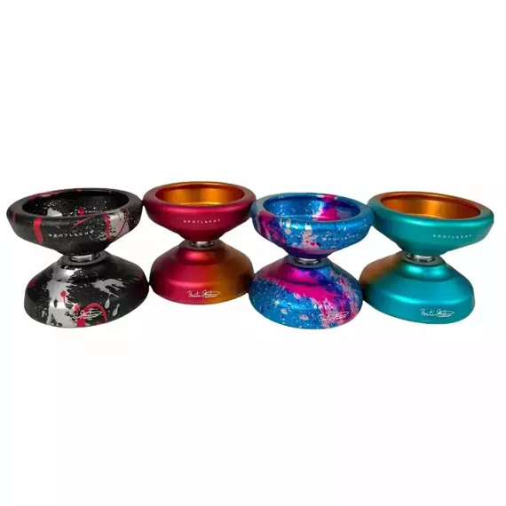 Yoyo Metalowe dla Zaawansowanych YoYoFactory Spotlight Silver Black Red Splash