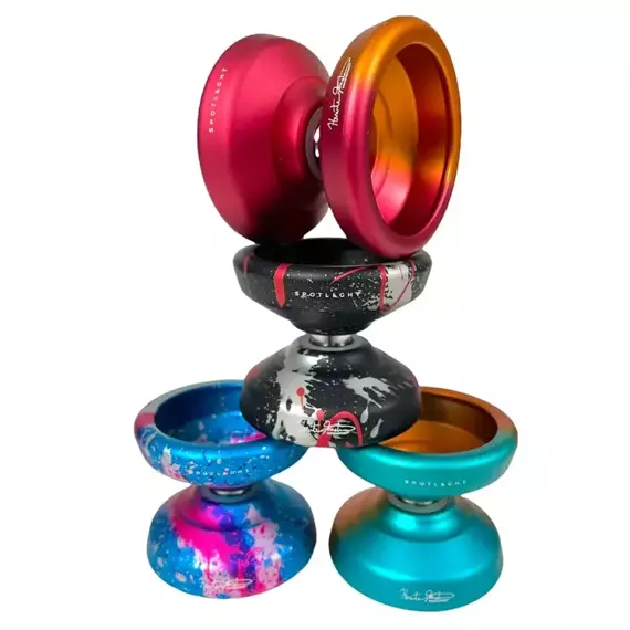 Yoyo Metalowe dla Zaawansowanych YoYoFactory Spotlight Silver Black Red Splash