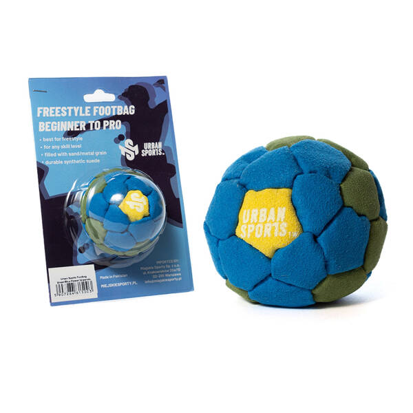 Zośka Footbag Miejskie Sporty 32 Panele Green Blue Flower